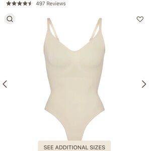 NWT Skims shapewear bodysuit seamless sculpt brief bodysuit clay beige XXS